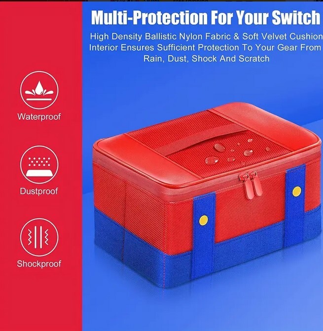 Mario Red Large Carrying Bag Case For Nintendo Switch