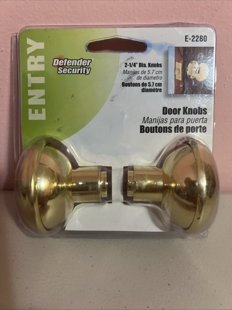 Prime Line Defender Security Entry Door Knobs  E-2280 2 1/4” Diameter