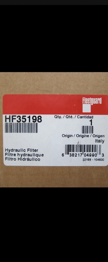 HF35198 Fleetguard Hydraulic Filter 2- Pack