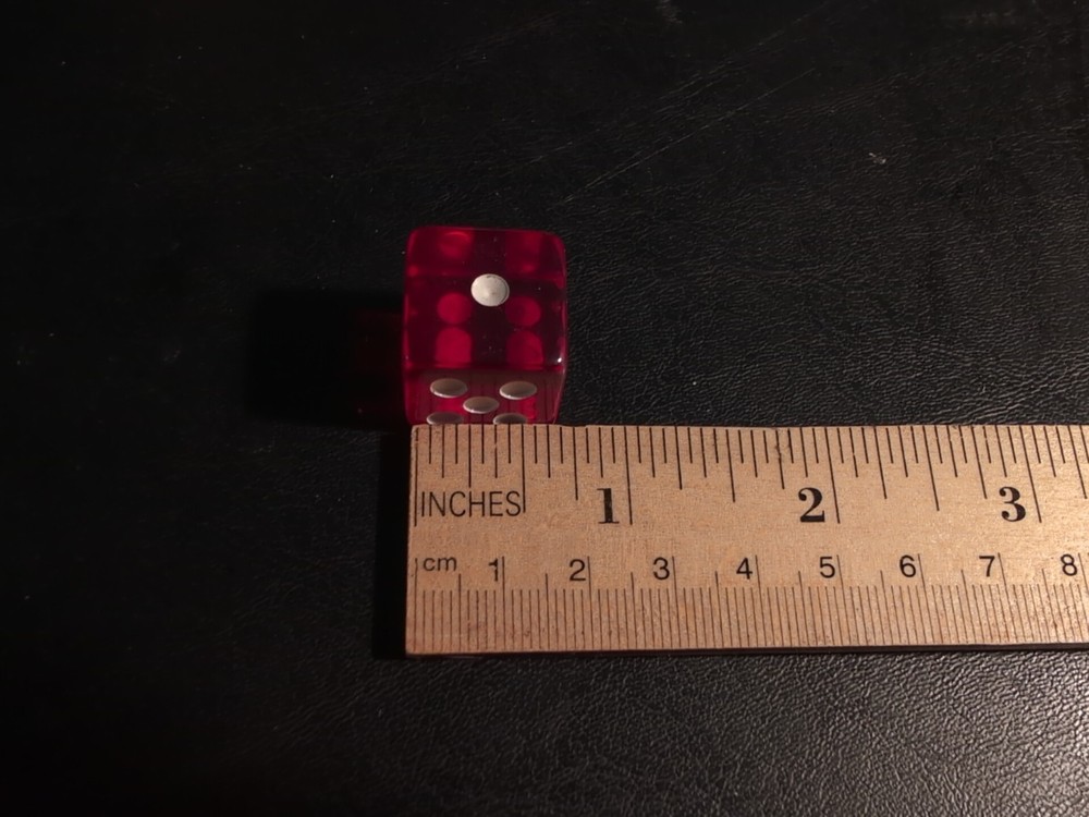 15 RED CLEAR SIX SIDED DICE