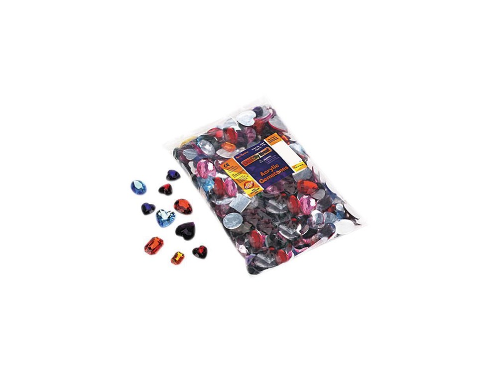 Gemstones Classroom Pack, Acrylic, 1 Lbs., Assorted Colors/sizes