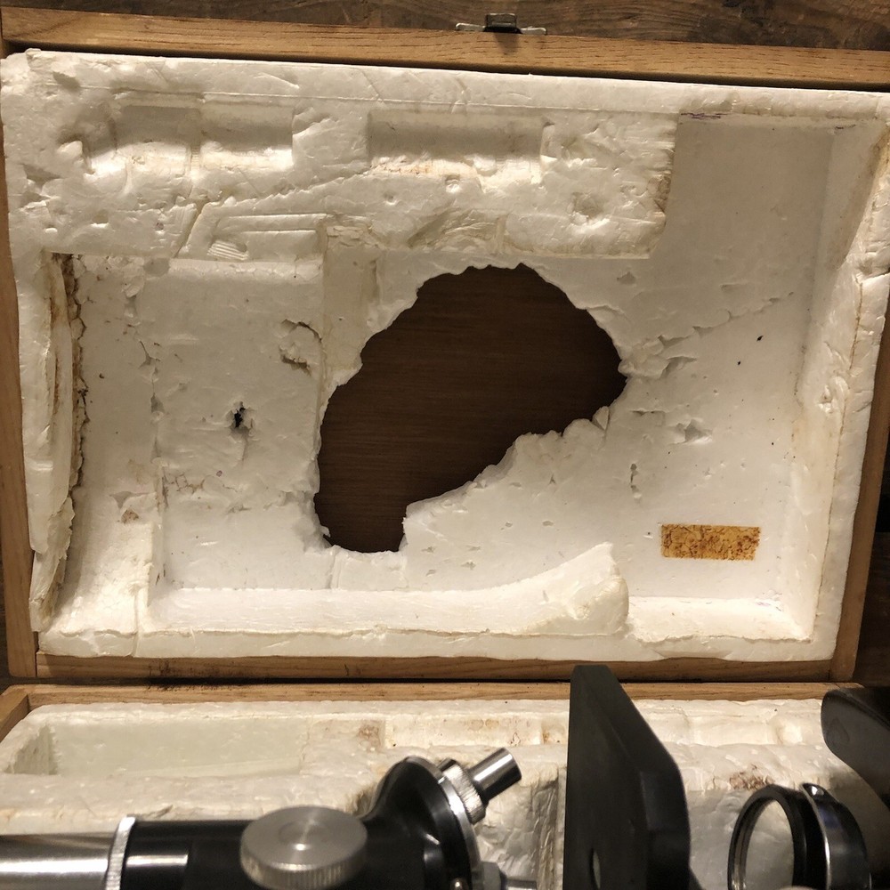 Vintage Microscope with Box Untested