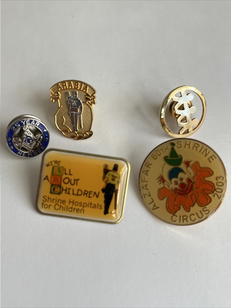 Masonic Shriner Lapel Hat Pin Lot