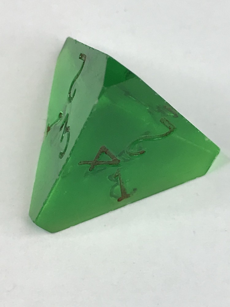 Dice Armory Translucent Green d4 - Game Dice - oop