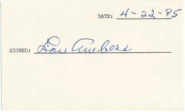 Lou AMBERS / Signature Signed