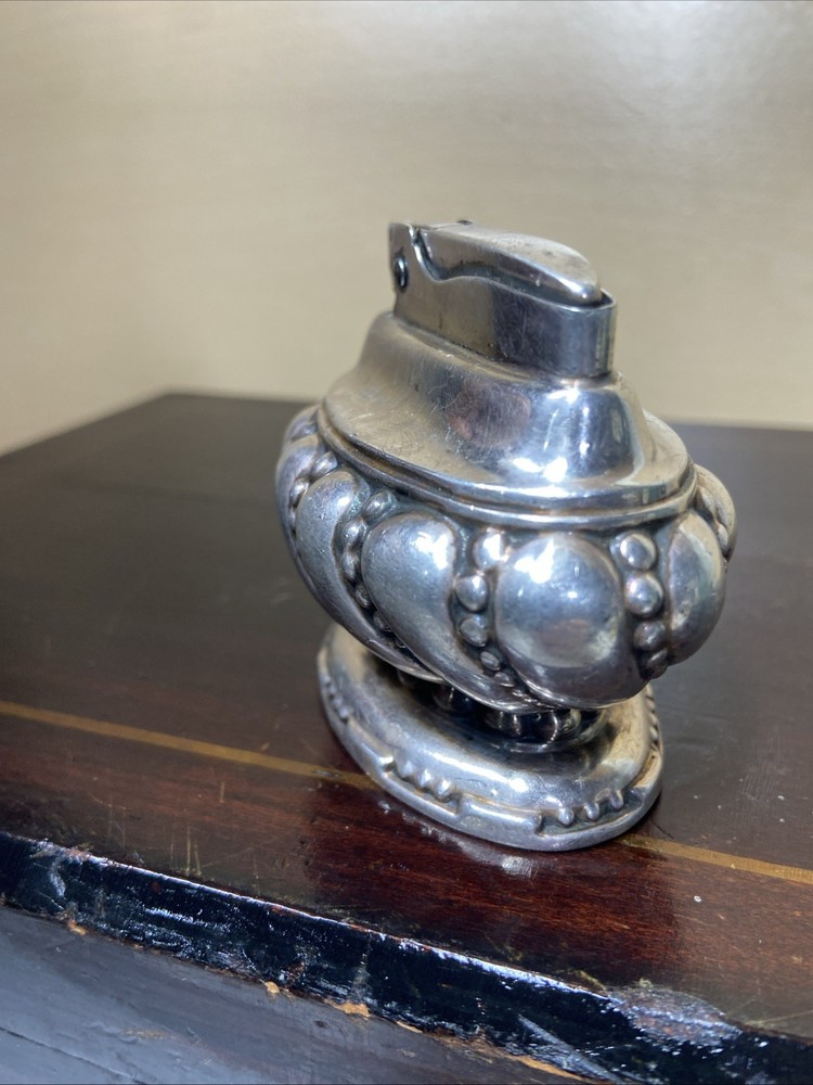 Vintage Ronson Crown Table Lighter Silverplate Art Deco