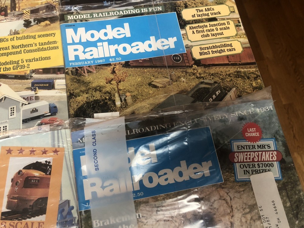 12 Model Railroader Train Magazines 1987 Complete Year