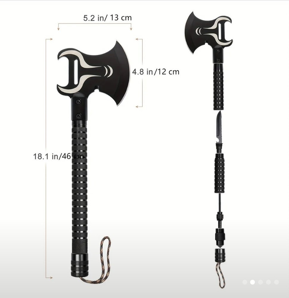 Multi-Function Survival Axe Kit - Camping Axe & Hatchet - Multitool Folding Axe