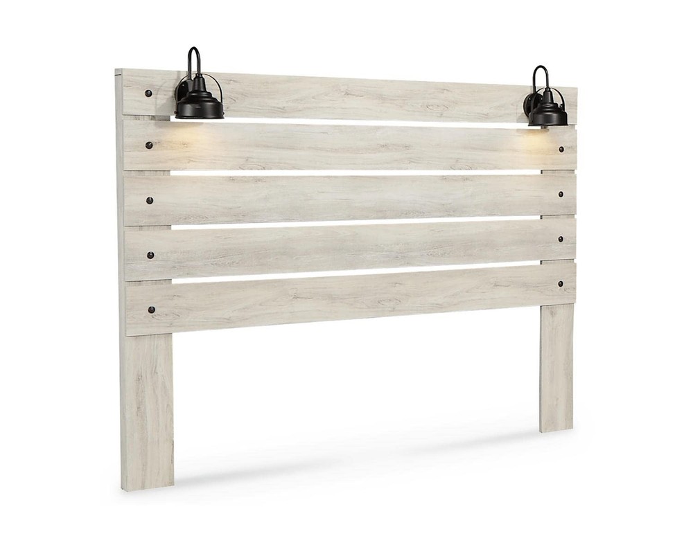 Signature Design by Ashley Baystorm Full LED Panel Headboard in Smokey Gray