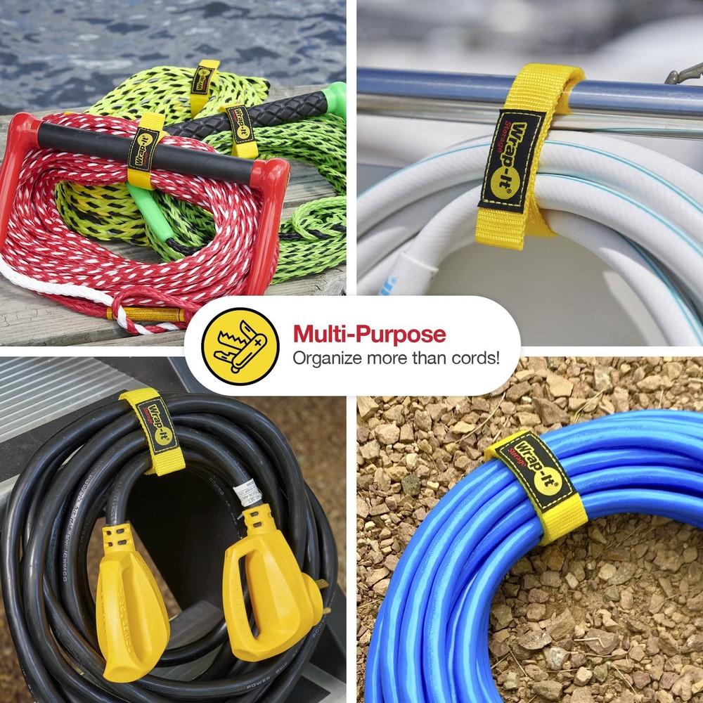 Quick-Straps by Wrap-It Storage - 12" (12 Pack) Yellow Pack),
