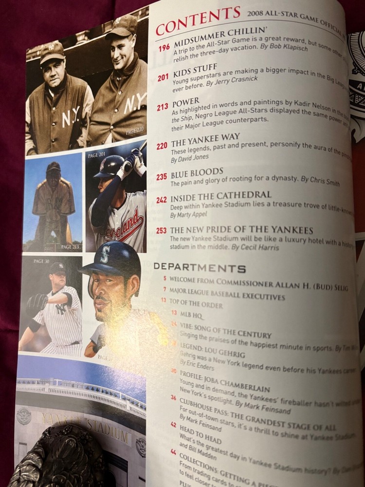 2008 MLB All Star Game Official Program Limited Edition With Derek Jeter on Cove
