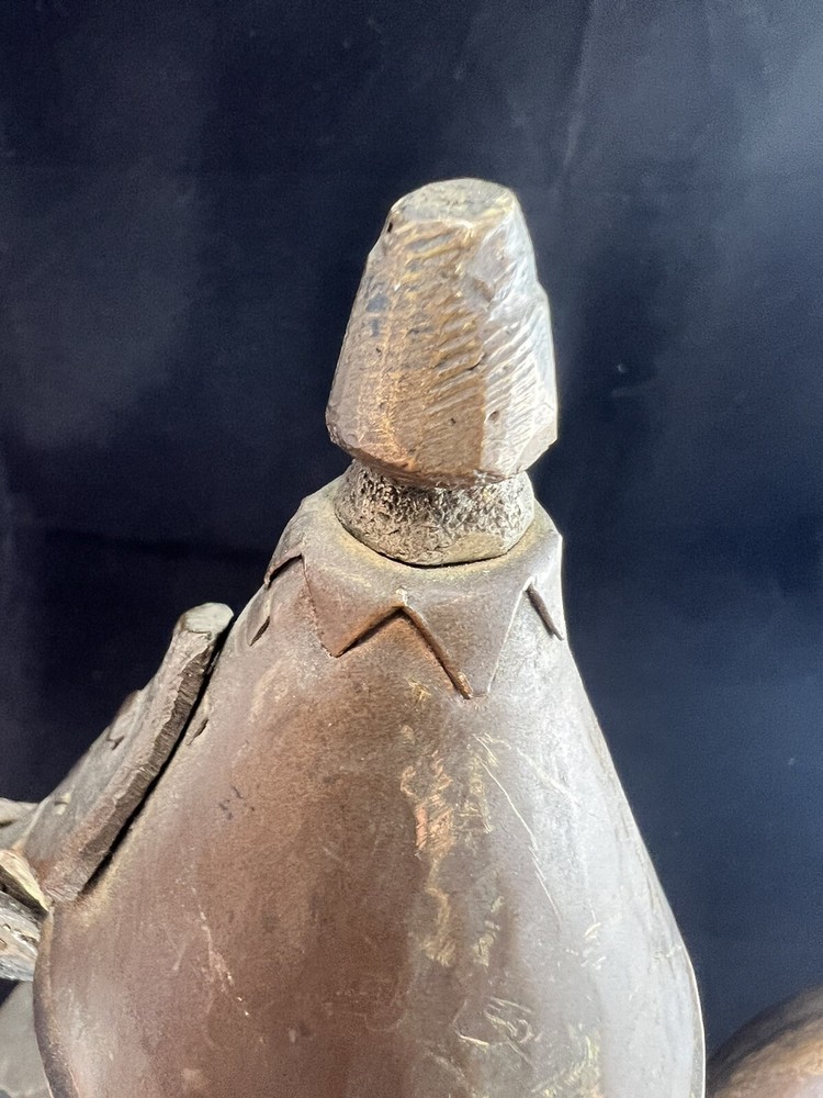 Antique Copper Middle Eastern Dallah Hammered Rustic Pitcher Pot Patina Handle