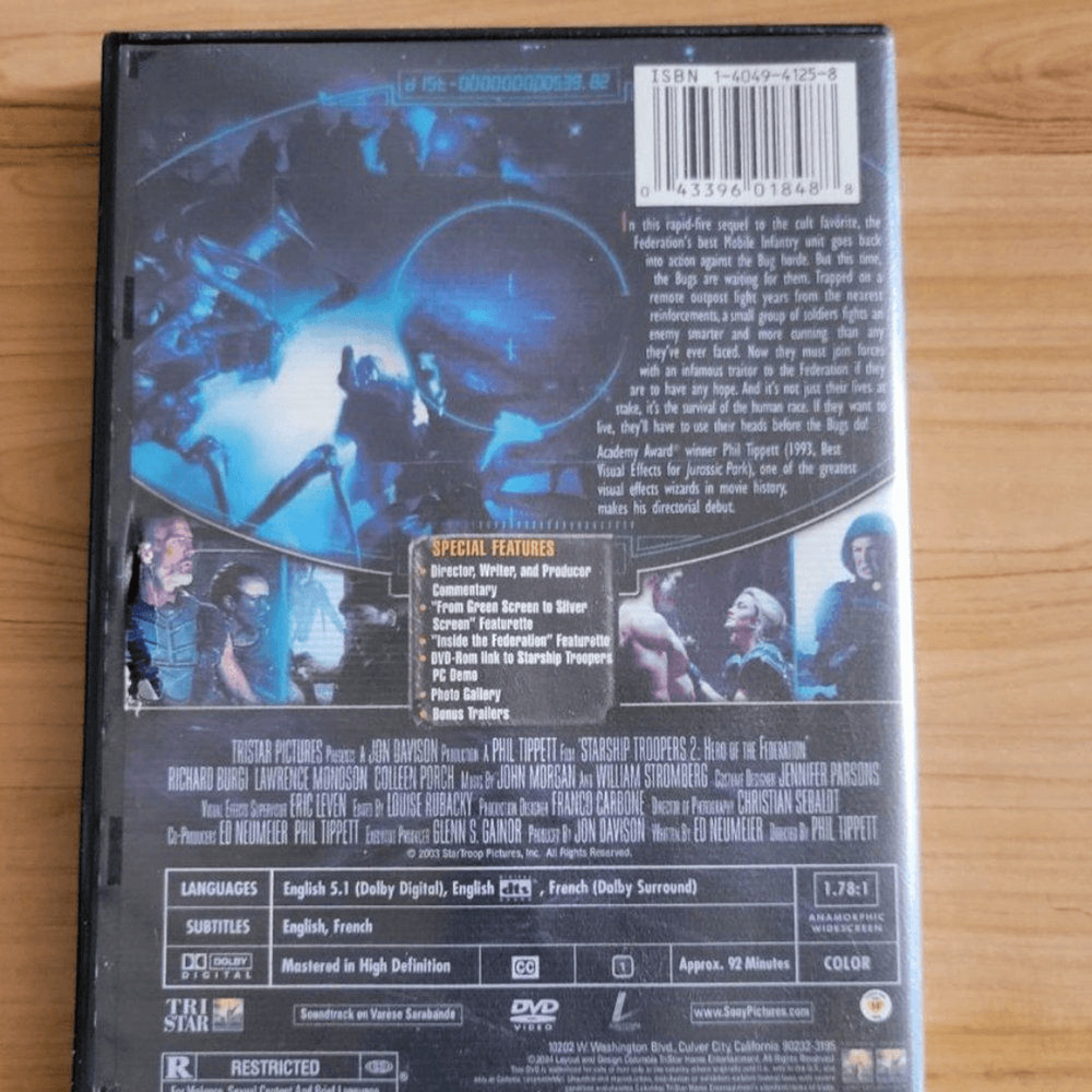 Starship Troopers 2 DVD