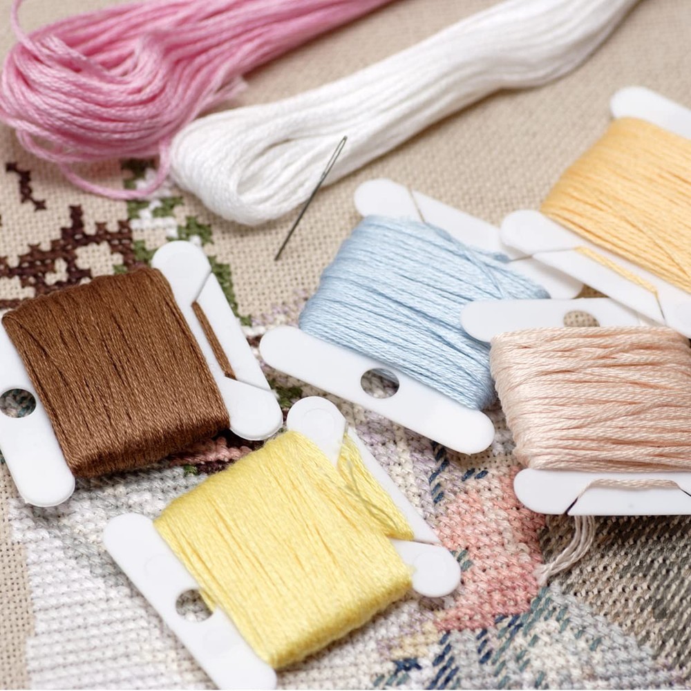 Embroidery Floss Organizer Box Tools - Bobbin Winder, 1 Removable 36 Compartm...