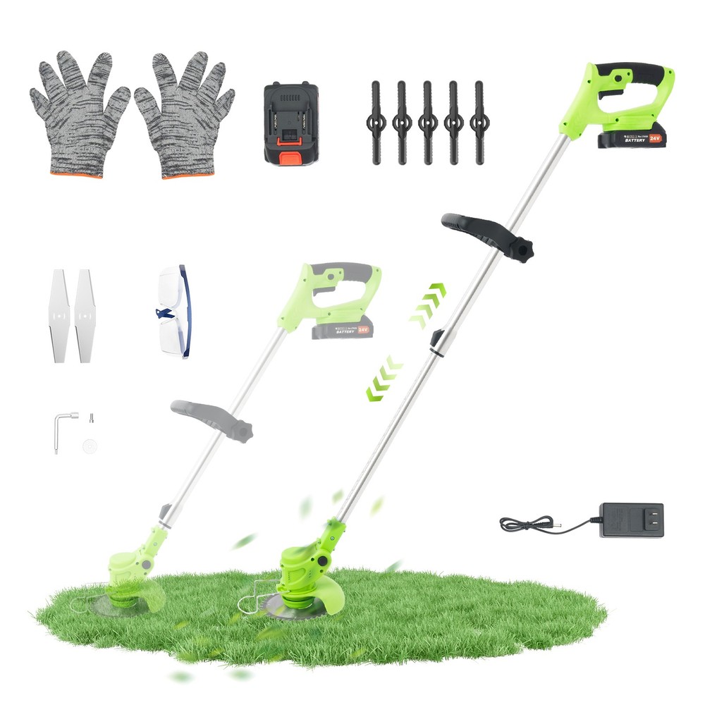 Electric Weed Cutter Garden Grass Trimmer Cordless Grass Weeder D-Shape Handle