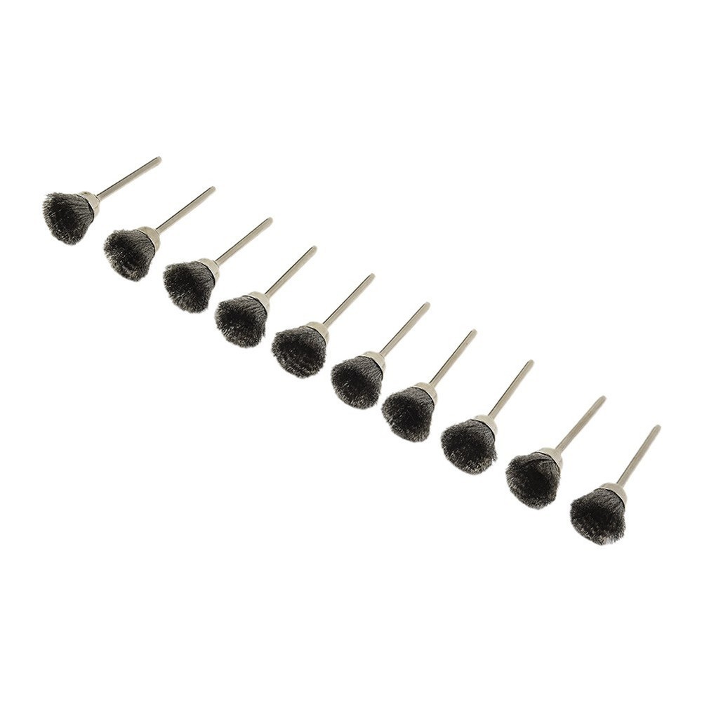 10 Pc/set for MINI Wire Brush Brushes Brass Cup Wheel For Grinder Or Drill Set