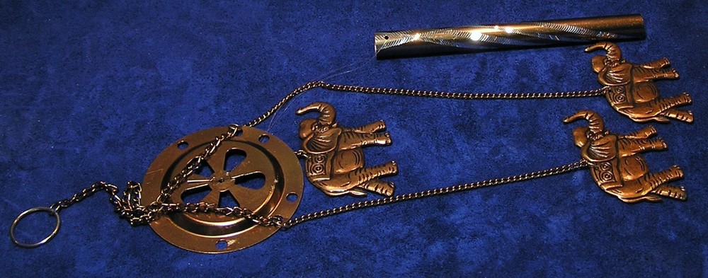 Elephant copper colored wind chime