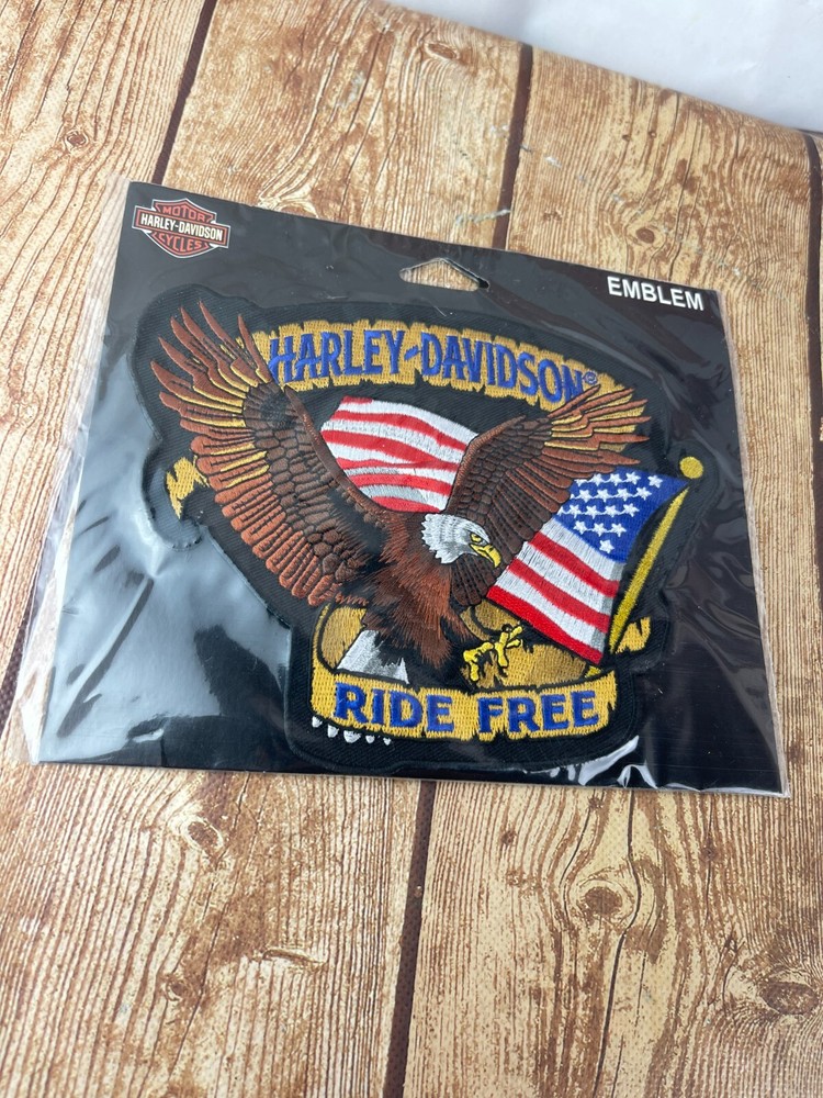 Harley Davidson Ride Free 2015 sew on patch motorcycle eagle flag