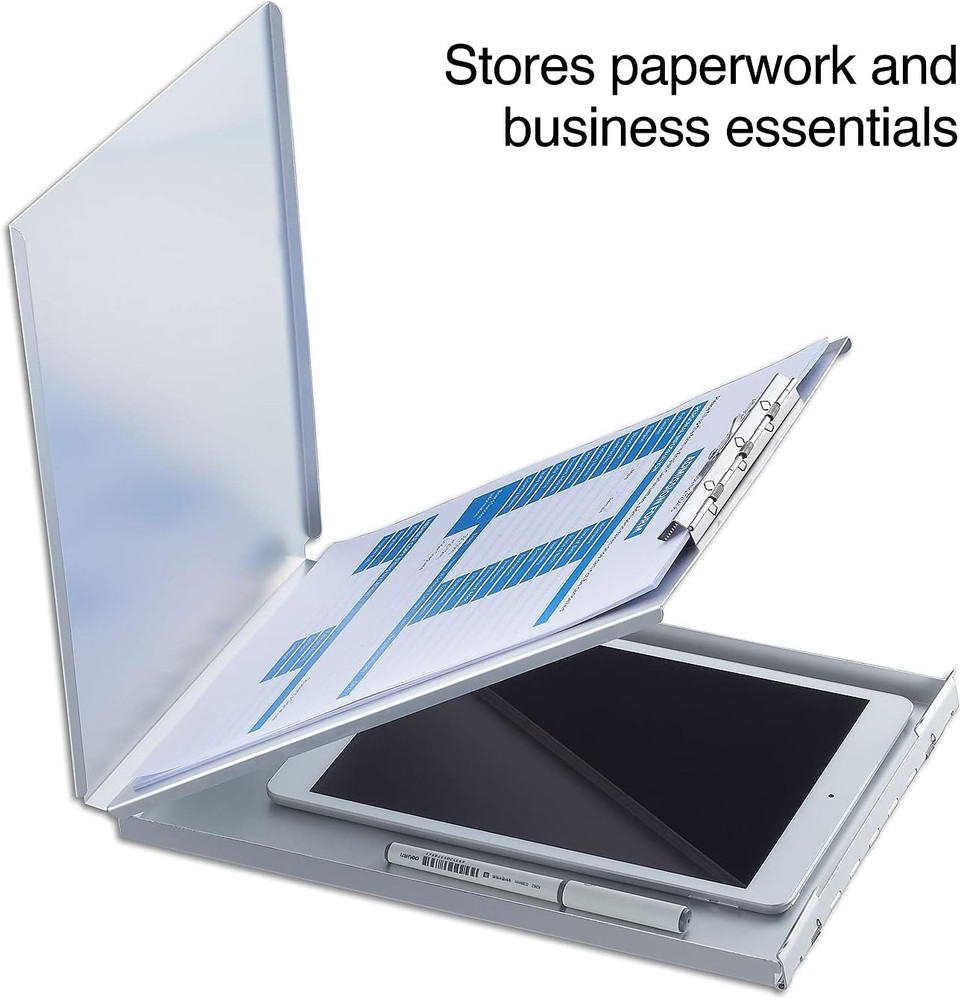 Aluminum Storage Clipboard, Letter Size, Silver, 2/Pack (ST44401-CCVS)
