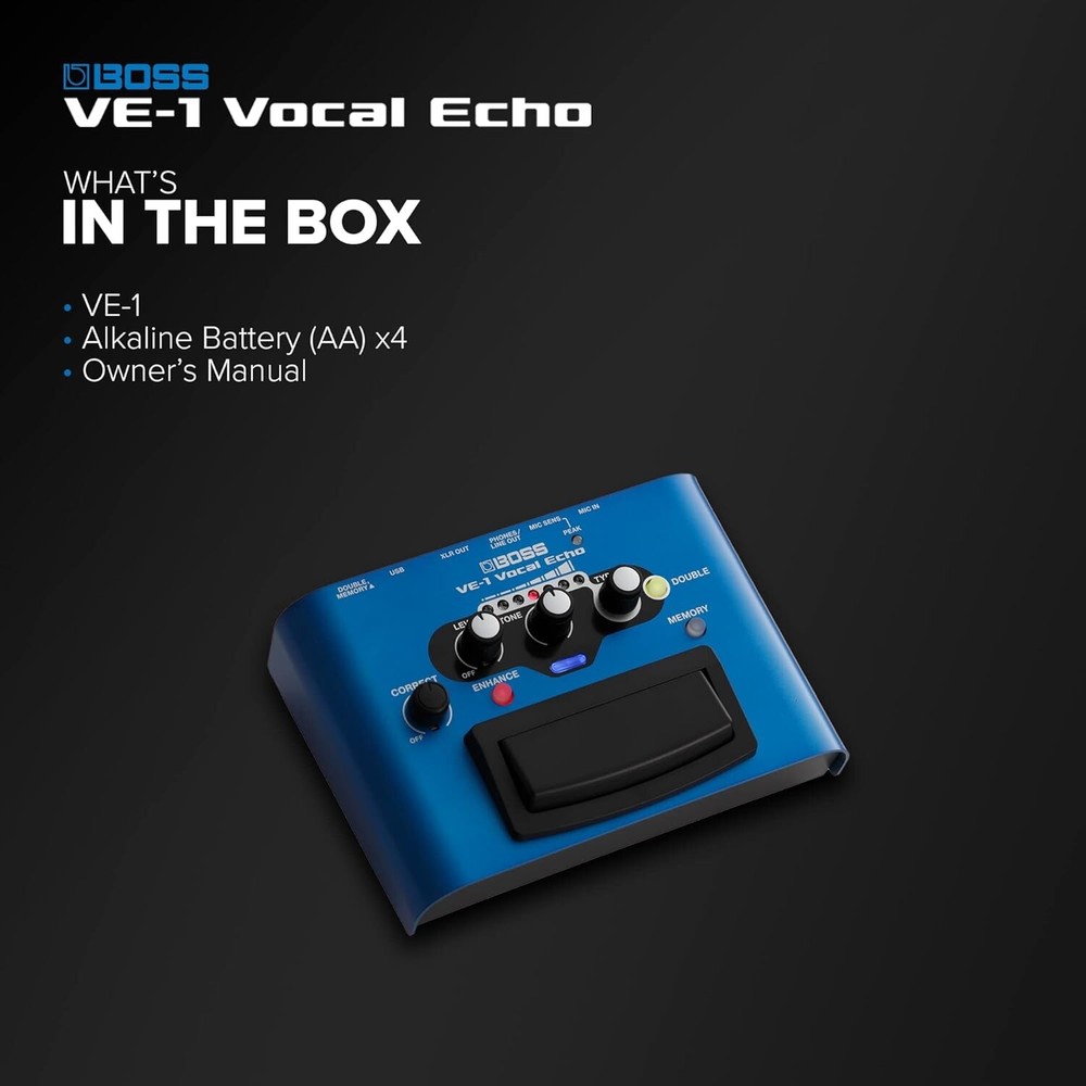 Boss VE-1 Vocal Echo Vocal Effect Processor W/Box