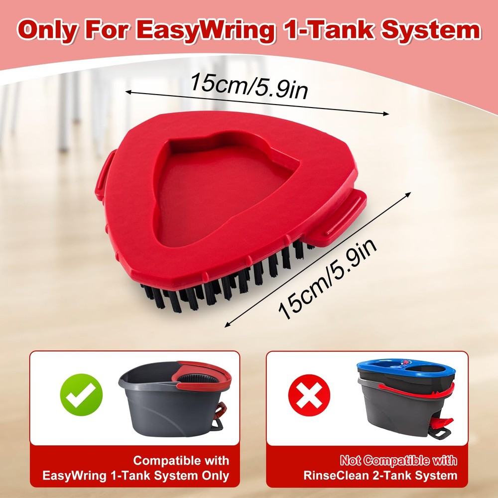 Scrub Brush for O-Cedar, Scrubber Mop Head Compatible with Ocedar Spin Mop