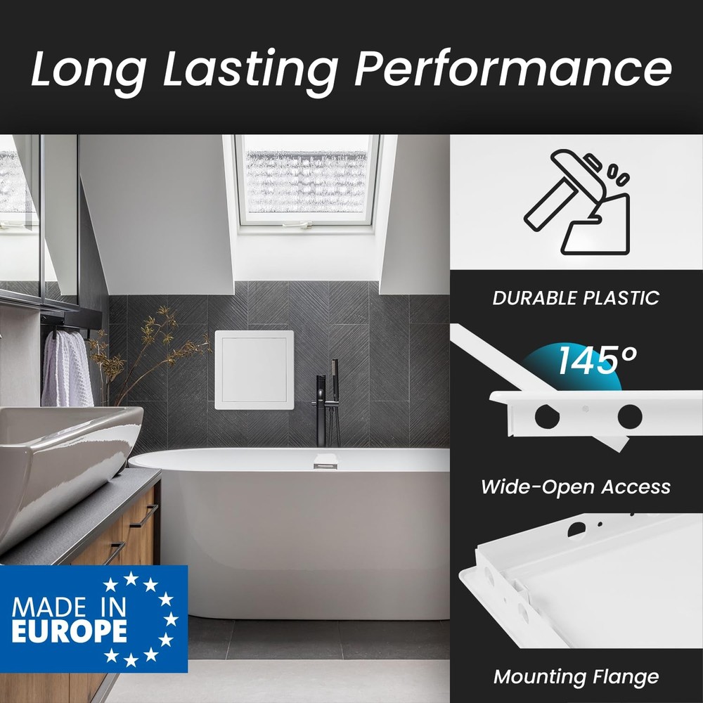 4 x 8 Access Panel for Drywall and Ceiling – White ABS Plastic Door Panel, Wall