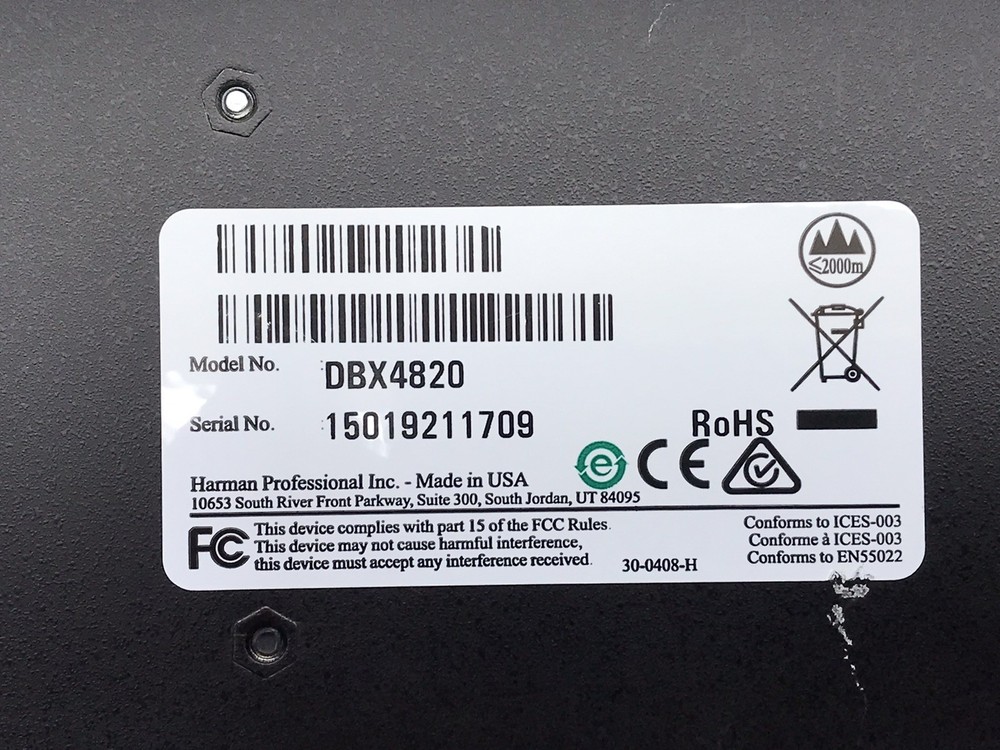 DBX DriveRack 4820 DBX4820 Loudspeaker Management Systems