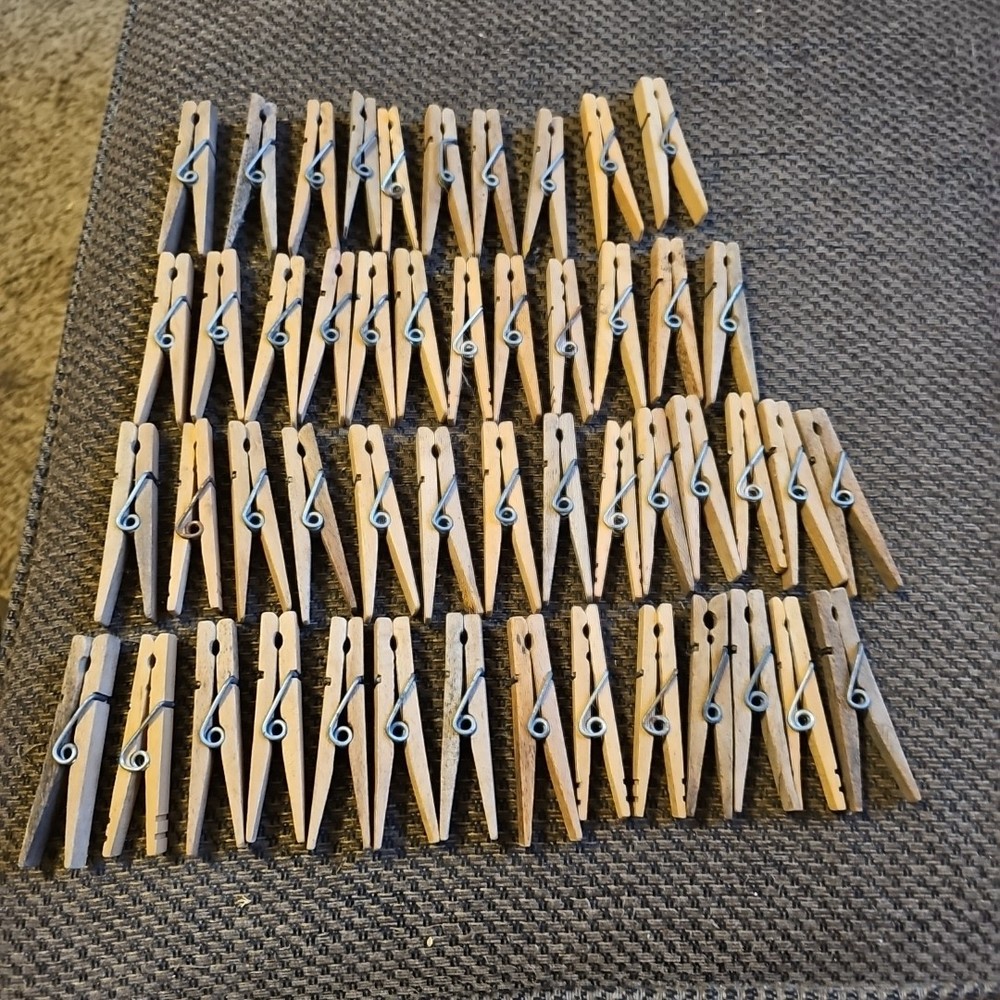 50 Spring Loaded Clothes Pins 3.5" Big Springs