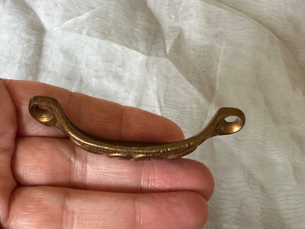 ANTIQUE Victorian Bronze Drawer Pull Apothecary Bin Cup Pull Hardware WG Creamer