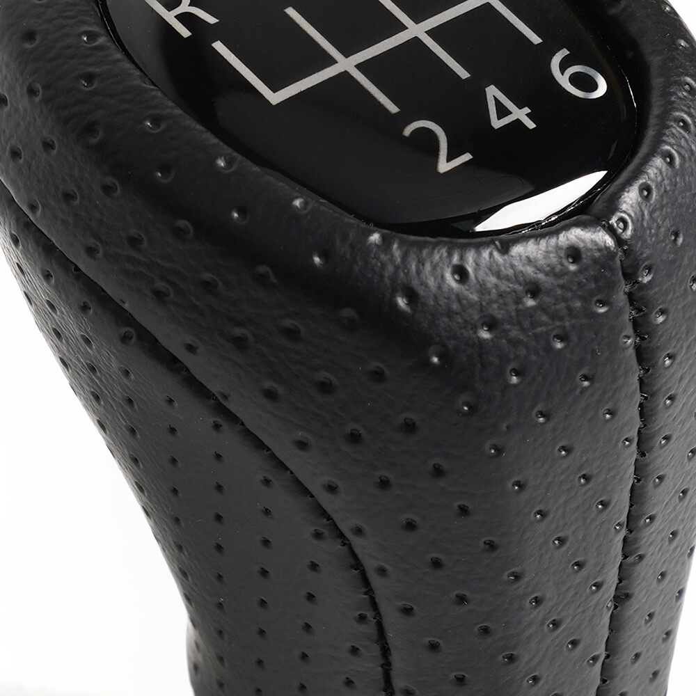 6 Speed Shift Knob Black PU Leather For BMW E36 E46 M3 Z4 3.0 E90 E91 E92 M5 E39