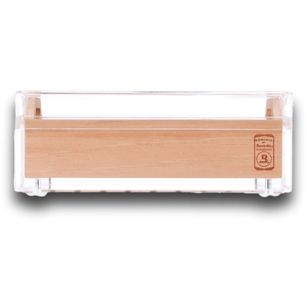 Small Acrylic 20-Cigar Humidor Powered by Boveda
