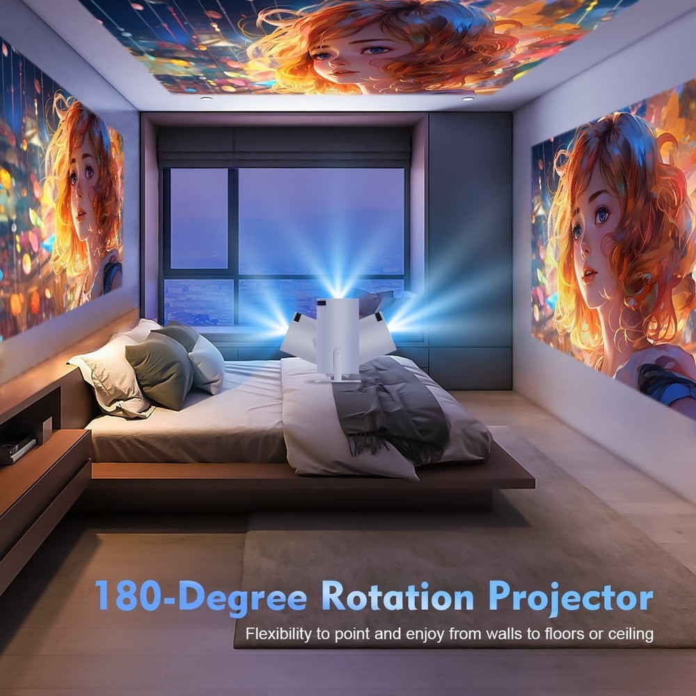HY300 Pro Mini Projector 1080P HD LED Smart Projector HDMI USB