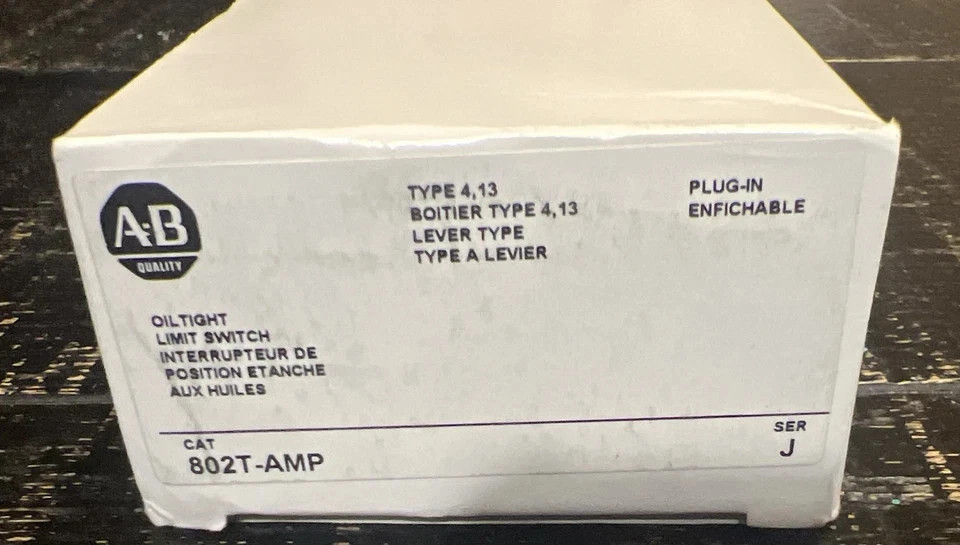 New Allen Bradley 802T-AMP Metal Plug-In Oiltight Limit Switch Lever Type