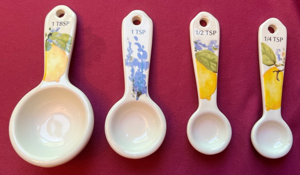 Lang Lemon Grove Earthenware Measuring Spoons Susan Winget