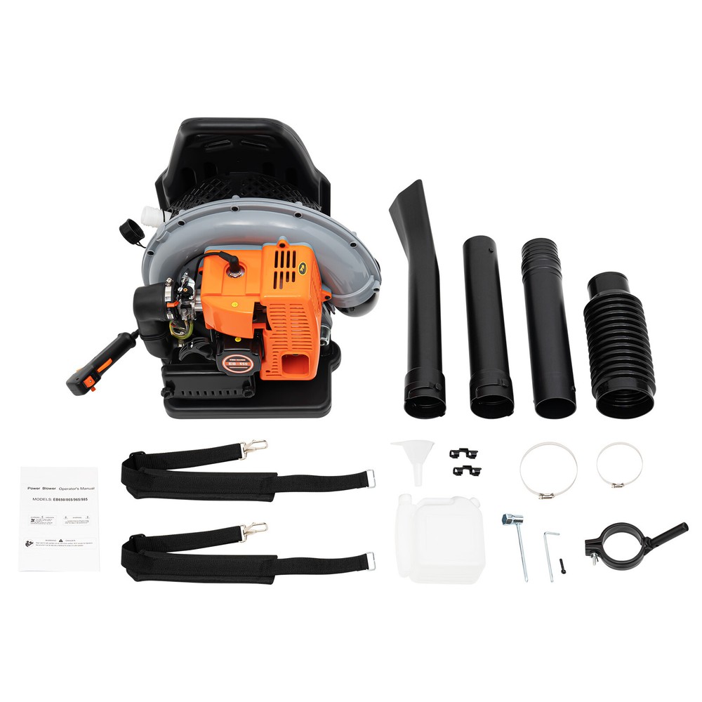 Commercial Backpack Gas Leaf Blower Manual Start 63cc Two-stroke Engine