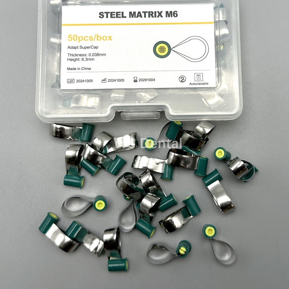 50pcs Dental Double-Side Matrix Bands Contoured Matrices Anatomically Shaped