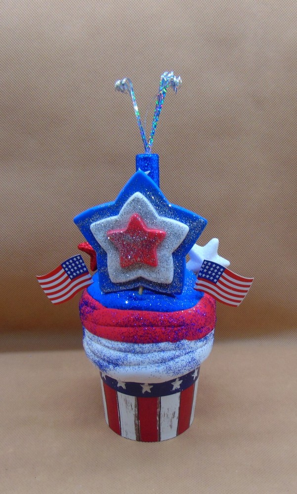 "Stars and Stripes"  - Oversized Fake Bake Cupcake