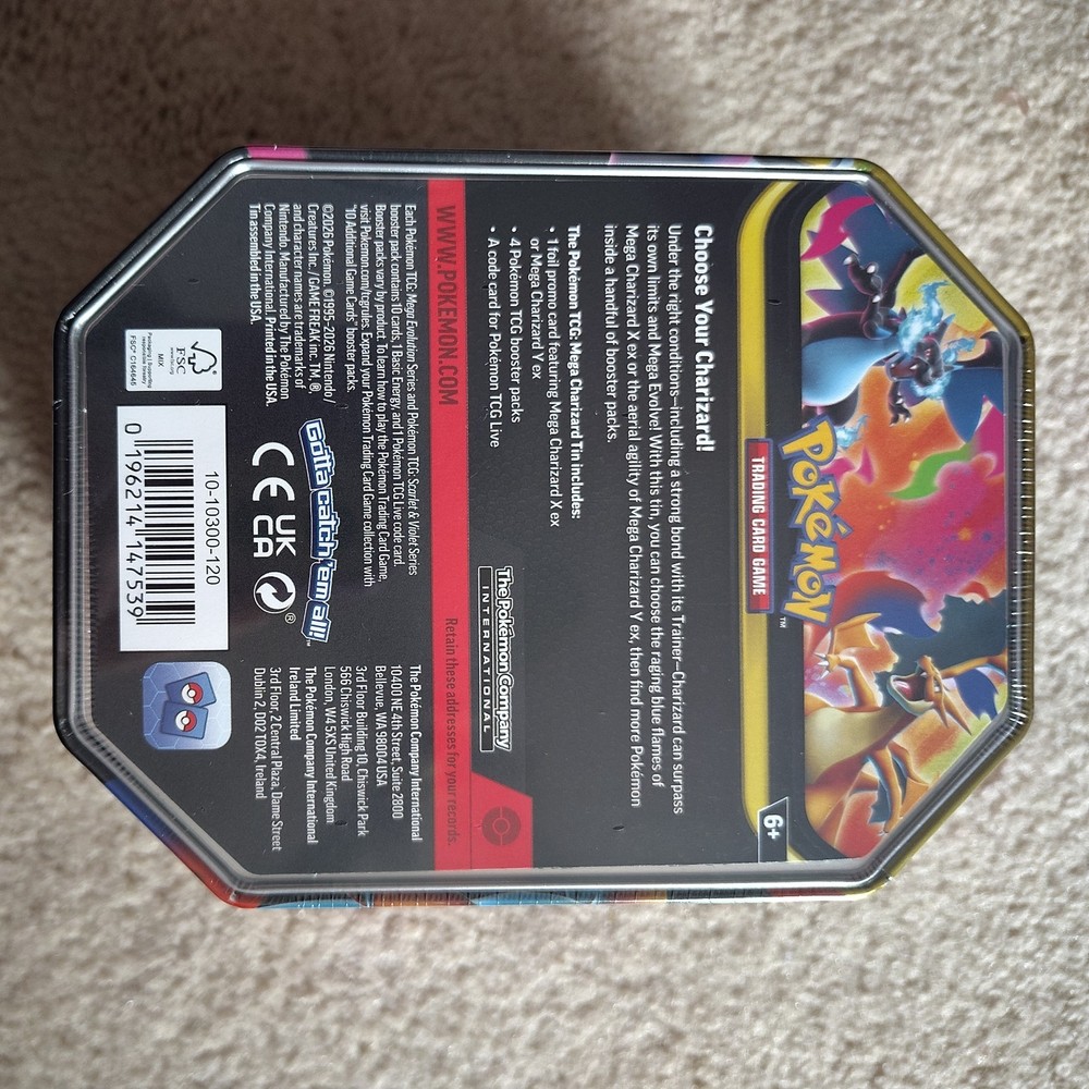 Pokemon Mega Charizard Ex Tin