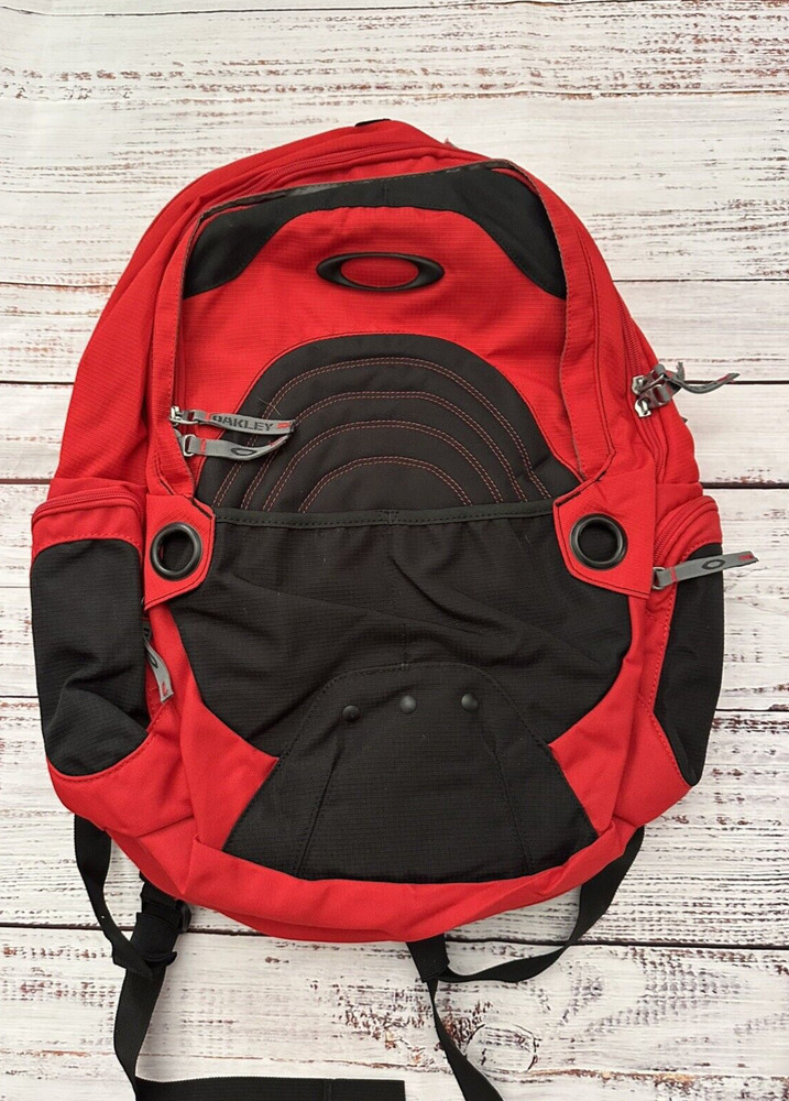 OAKLEY Flak Pack Shadow Backpack School Trave Red/BLack