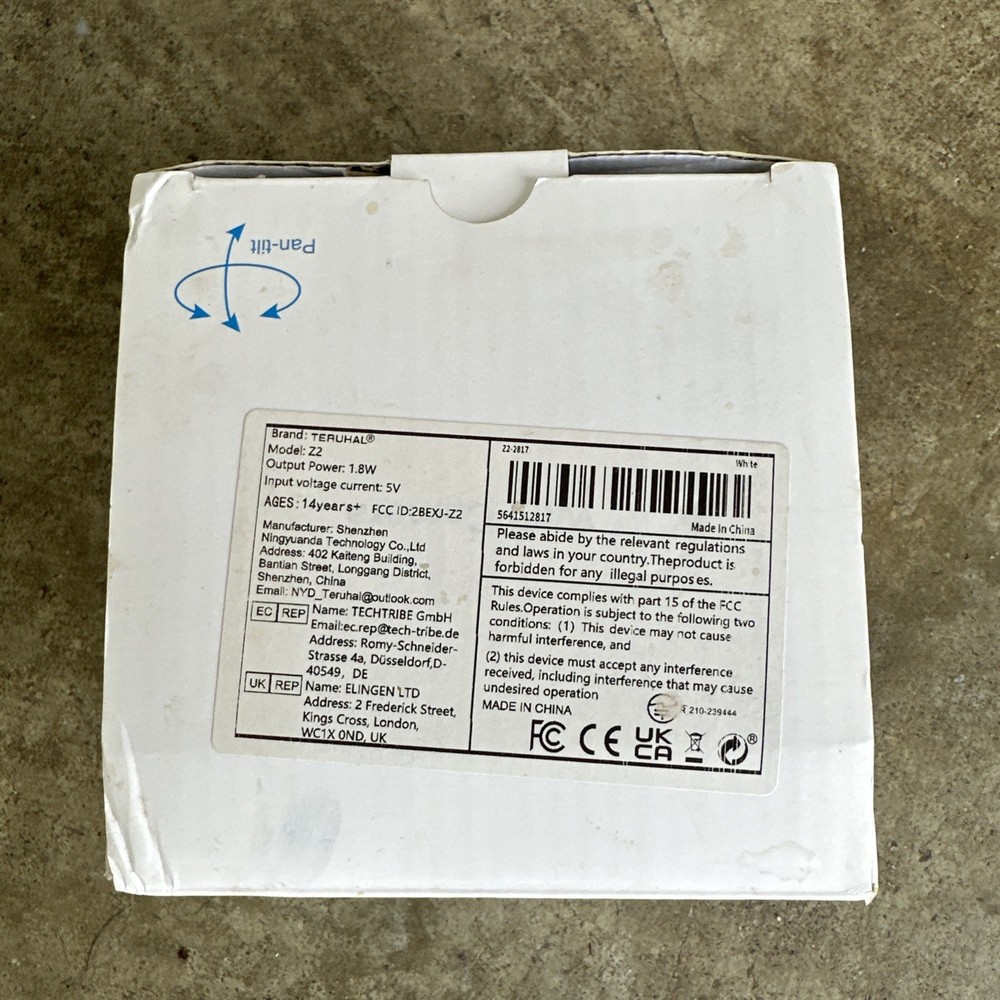 WiFi Smart Camera Wireless Indoor IP Network Surveillance, White