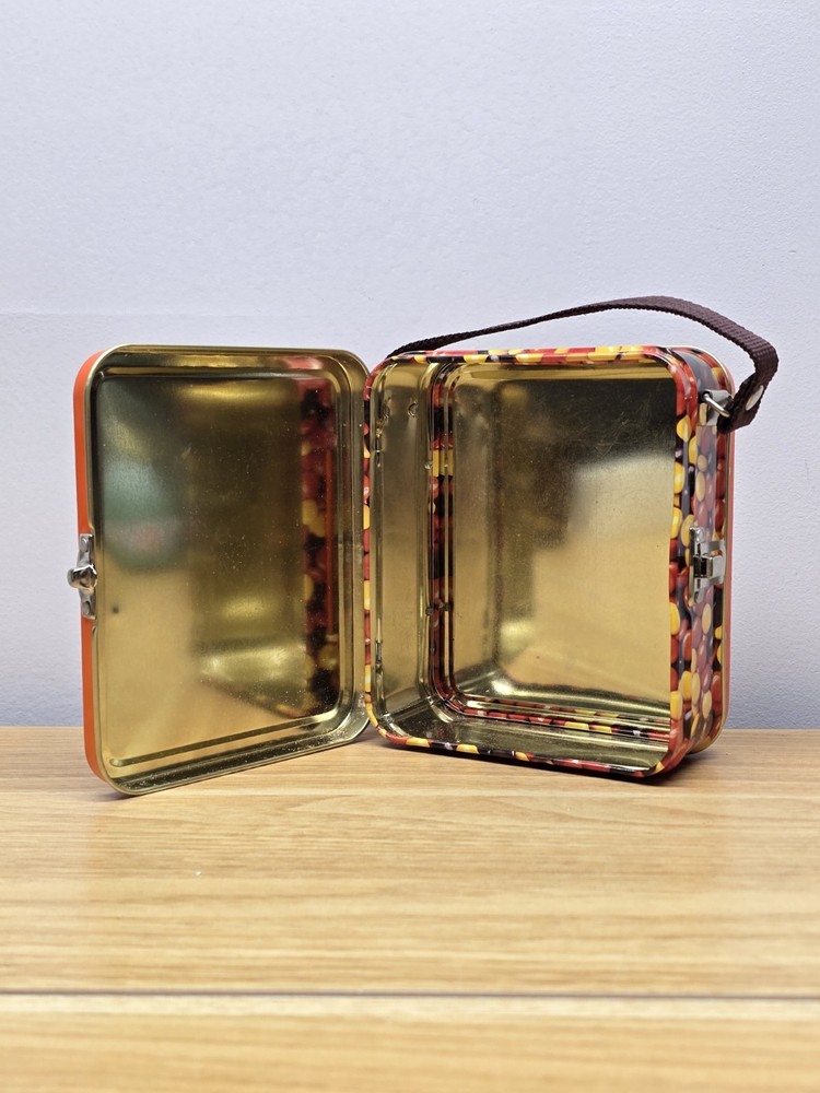 Reese’s Pieces Collectible Lunch Tin Box With Strap Handle