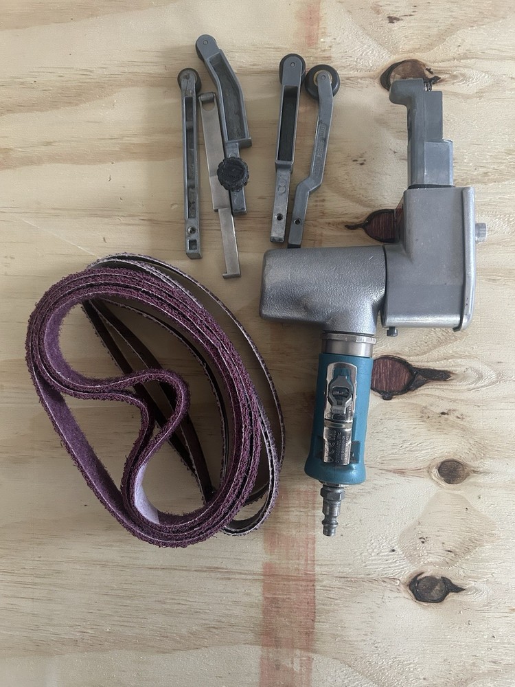 Dynabrade Dynafile II Belt Tool With Multiple Different Attachments