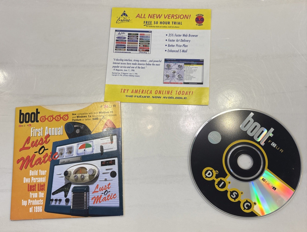 Vtg Imagine Boot Disc Four Dec 1996 Lust-o-Matic PC Computer Game CD-ROM Disc
