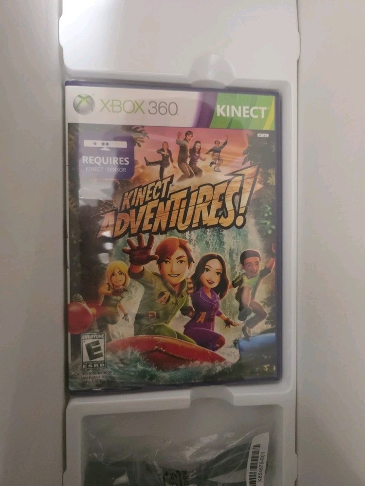 XBOX 360 Kinect Sensor Bundle With Kinect Adventures Games NEW OPEN BOX COMPLETE