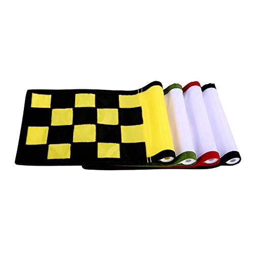 Golf Flag, Checkered Training Putting Green Flags, Golf 4-sets new version