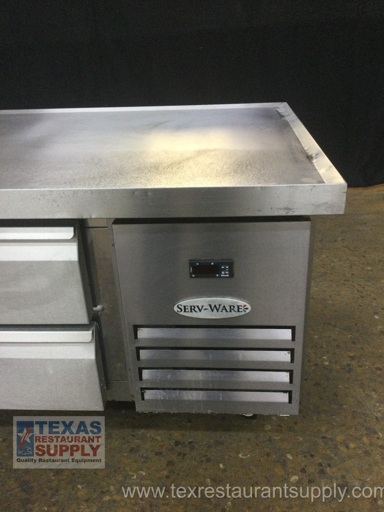 Serv-Ware CB48-HC 48” Two Drawer Refrigerated Chef Base on Casters