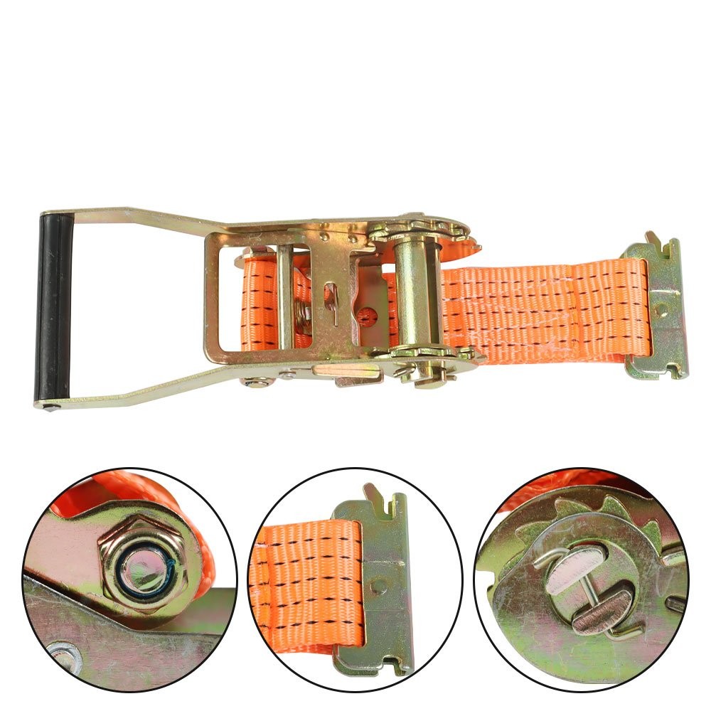8PCS E-Track Ratchet Straps 2" x15' 4400LB Tie Down US