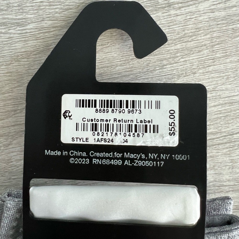 Alfani Men's Solid Texture Pocket Square and Bow Tie Gray & White