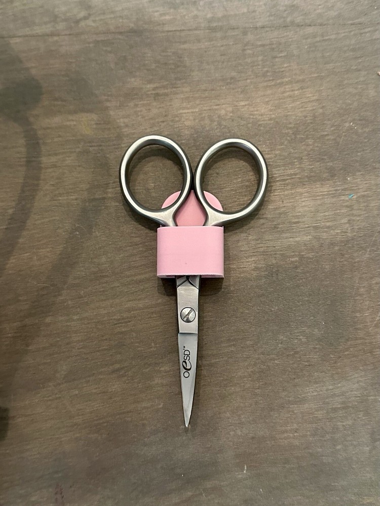 2 pack, small Scissor Holder for Sewing Machines (Includes Sticky Strip) 2 Pack