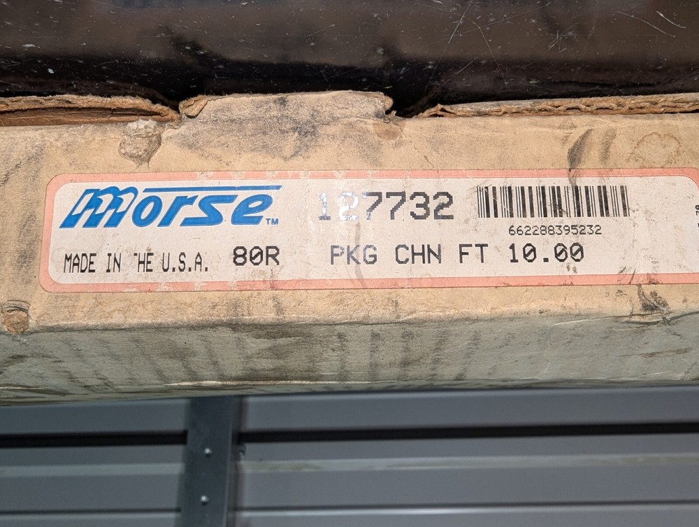 Morse 127732 Standard Riveted Roller Chain - 80R 10FT / NOS